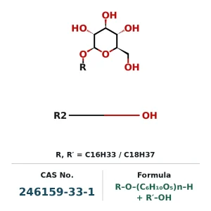 Cetearyl alcohol and cetearyl glucoside emulsifying wax CAS 246159-33-1