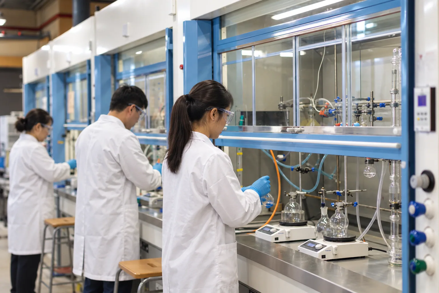 Chemist working on a custom development project